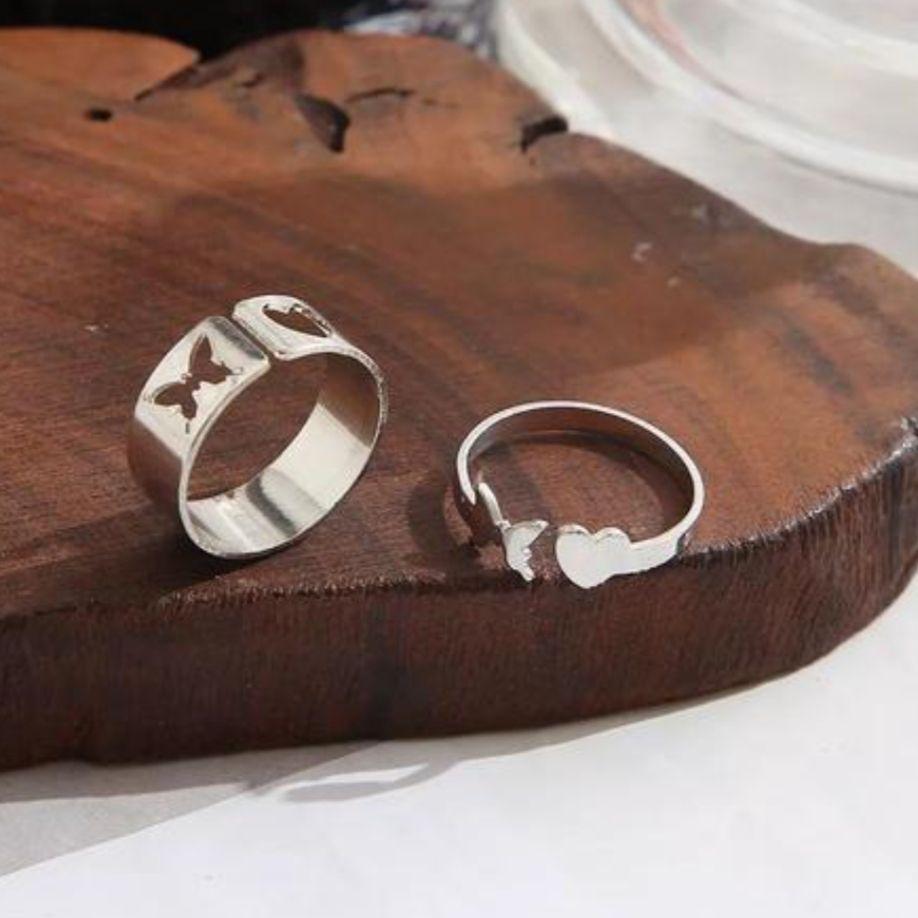 Gift able Heart Butterfly Couple Ring